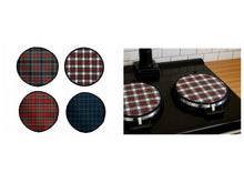 Load image into Gallery viewer, Made To Order Tartan AGA Hob Covers with Cotton Base 13.5" (4 Styles)