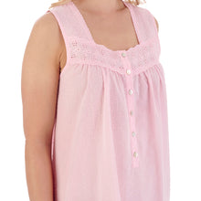 Load image into Gallery viewer, Slenderella Ladies Sleeveless Circular Dobby Dot Cotton Nightie (3 Colours)
