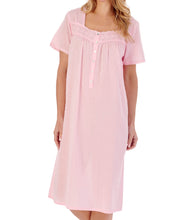 Load image into Gallery viewer, Slenderella Ladies Short Sleeve Circular Dobby Dot Cotton Nightie (3 Colours)
