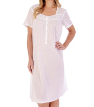 Load image into Gallery viewer, Slenderella Ladies Short Sleeve Circular Dobby Dot Cotton Nightie (3 Colours)