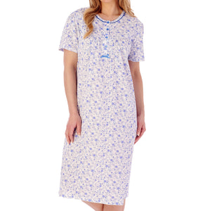 Slenderella Ditsy Floral Short Sleeve Jersey Nightie (3 Colours)