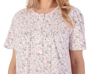 Slenderella Ditsy Floral Short Sleeve Jersey Nightie (3 Colours)