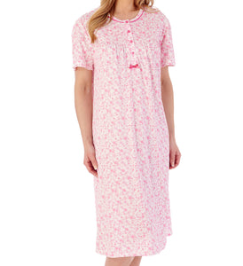 Slenderella Ditsy Floral Short Sleeve Jersey Nightie (3 Colours)