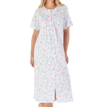 Load image into Gallery viewer, Slenderella Trailing Floral Print Button Down Jersey Nightie (2 Colours)