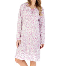 Load image into Gallery viewer, Slenderella Ditsy Floral Jersey Long Sleeve Nightie (3 Colours)