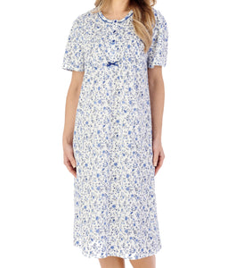 Slenderella Ditsy Floral Jersey Short Sleeve Nightie (3 Colours)