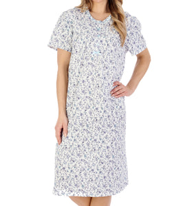 Slenderella Ditsy Floral Jersey Short Sleeve Nightie (3 Colours)