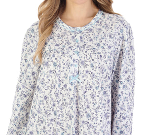 Slenderella Ditsy Floral Jersey Long Sleeve Nightie (3 Colours)