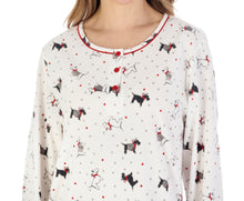 Load image into Gallery viewer, Slenderella Scottie Dog Long Sleeve Jersey Cotton Nightie