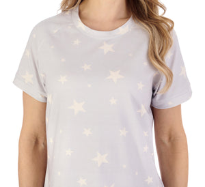 Slenderella Star Print Jersey Short Sleeve Nightie (2 Colours)