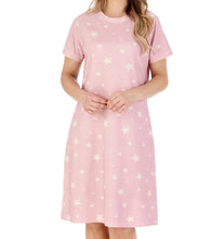 Load image into Gallery viewer, Slenderella Star Print Jersey Short Sleeve Nightie (2 Colours)