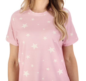 Slenderella Star Print Jersey Short Sleeve Nightie (2 Colours)