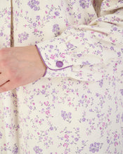 Load image into Gallery viewer, Slenderella Ladies Floral Flannel Cuff Sleeve Long Nightdress (3 Colours)