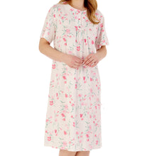 Load image into Gallery viewer, Slenderella Ladies Floral Knee Length Picot Trim Nightdress (3 Colours)