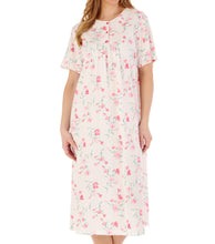 Load image into Gallery viewer, Slenderella Ladies Floral Calf Length Picot Trim Nightdress (3 Colours)