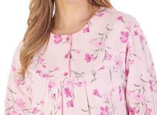 Load image into Gallery viewer, Slenderella Ladies Floral Long Sleeve Picot Trim Nightdress (3 Colours)