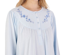 Load image into Gallery viewer, Slenderella Ladies Floral Embroidery Jacquard Jersey Nightdress (2 Colours)