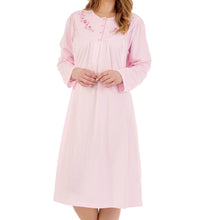 Load image into Gallery viewer, Slenderella Ladies Floral Embroidery Jacquard Jersey Nightdress (2 Colours)