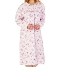 Load image into Gallery viewer, Slenderella Floral Long Sleeve Flannel Cotton Nightdress (3 Colours)