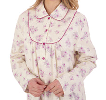 Load image into Gallery viewer, Slenderella Ladies Floral Flannel Nightdress with Collar (3 Colours)