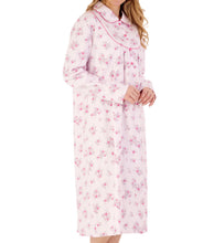 Load image into Gallery viewer, Slenderella Ladies Floral Flannel Nightdress with Collar (3 Colours)