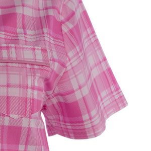 Slenderella Ladies Tartan Check Short Sleeved Nightshirt (Blue or Pink)