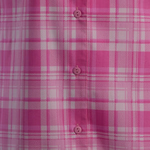 Slenderella Ladies Tartan Check Short Sleeved Nightshirt (Blue or Pink)