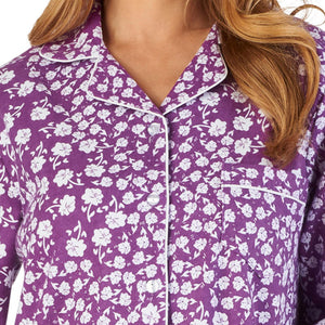 Slenderella Ladies Floral Brushed Cotton Nightshirt (3 Colours)