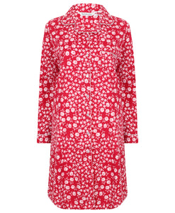 Slenderella Ladies Floral Brushed Cotton Nightshirt (3 Colours)