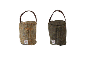 Harris Tweed Doorstop Cover with Leather Handle