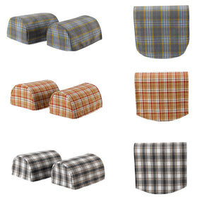 Poly Wool Checked Round Arm Caps or Chair Backs (Various Colours)