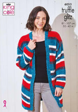 Load image into Gallery viewer, King Cole Knitting Pattern Women’s Long Sleeve Sweater &amp; Cardigan (6053)