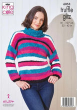 Load image into Gallery viewer, King Cole Knitting Pattern Women’s Long Sleeve Sweater &amp; Cardigan (6053)