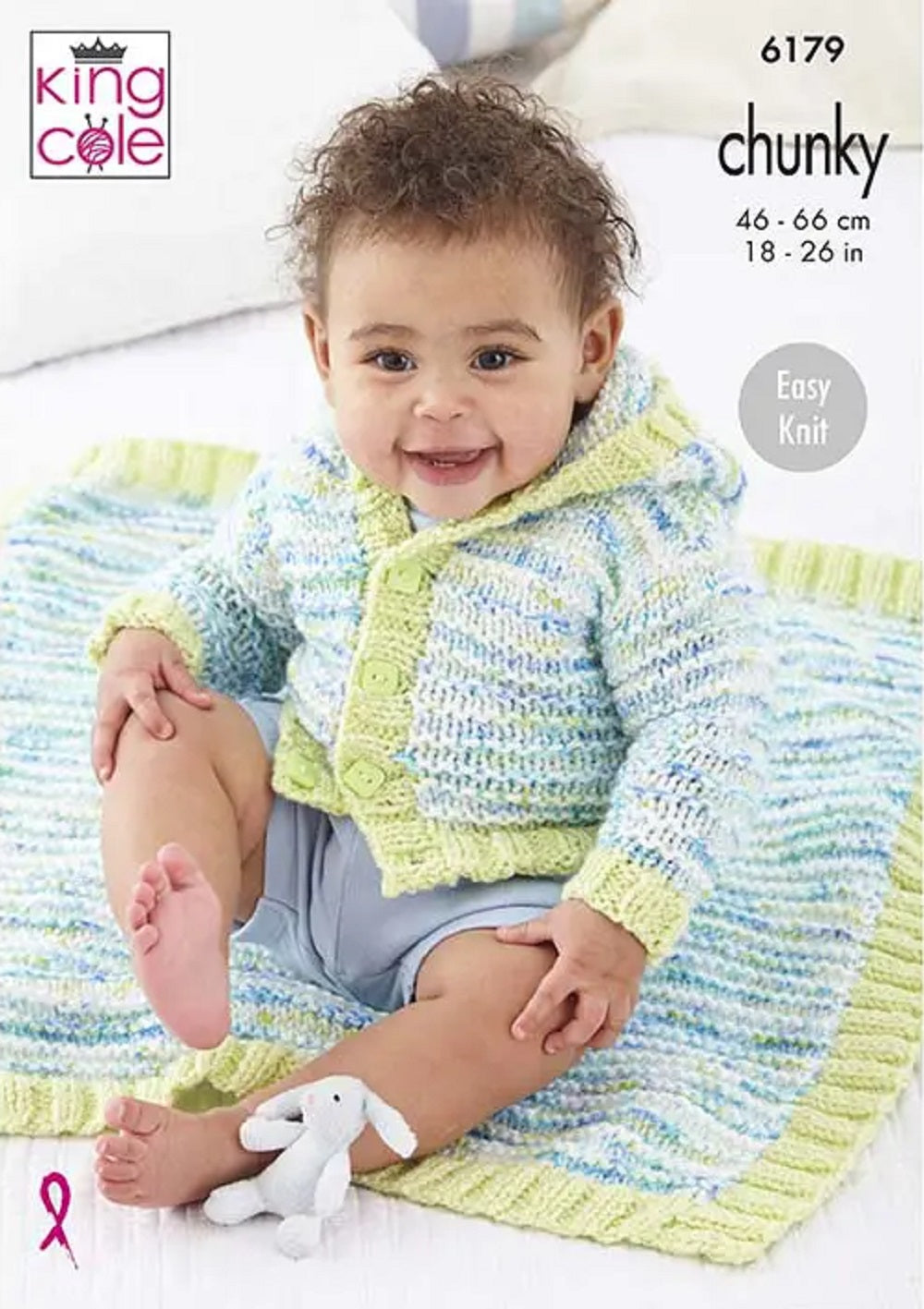 King Cole Knitting Pattern for Babies Chunky Jacket & Blanket (6179)