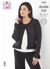 Load image into Gallery viewer, King Cole Double Knitting Pattern Women’s Glitter Cardigan 6192