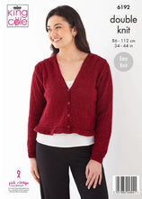 Load image into Gallery viewer, King Cole Double Knitting Pattern Women’s Glitter Cardigan 6192