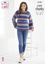 Load image into Gallery viewer, King Cole Super Chunky Knitting Pattern Ladies Cardigan &amp; Sweater 6193
