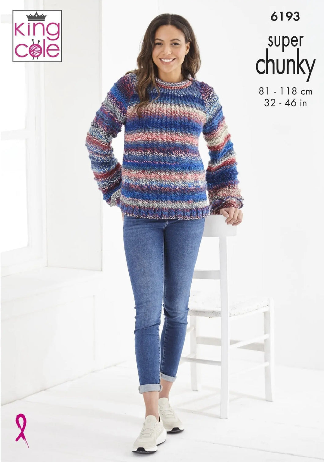 King Cole Super Chunky Knitting Pattern Ladies Cardigan & Sweater 6193