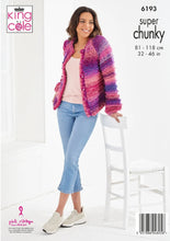 Load image into Gallery viewer, King Cole Super Chunky Knitting Pattern Ladies Cardigan &amp; Sweater 6193