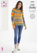 Load image into Gallery viewer, King Cole Super Chunky Knitting Pattern Ladies Sweaters 6195