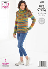 Load image into Gallery viewer, King Cole Super Chunky Knitting Pattern Ladies Sweaters 6195