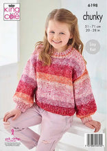 Load image into Gallery viewer, King Cole Knitting Pattern for Kids Chunky Jacket &amp; Sweater (6198)