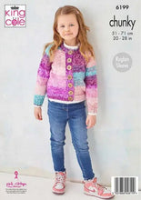 Load image into Gallery viewer, King Cole Knitting Pattern for Kids Chunky Cardigan &amp; Sweater (6199)