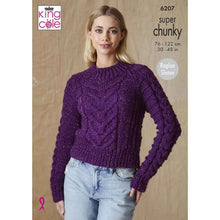 Load image into Gallery viewer, King Cole Knitting Pattern Women's Super Chunky Sweater and Slipover (6207)