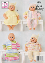 Load image into Gallery viewer, King Cole Double Knitting Pattern – Baby Dolls Clothes &amp; Accessories (6216)