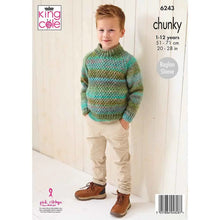 Load image into Gallery viewer, King Cole Knitting Pattern Boys Chunky Sweater Jumper 6243