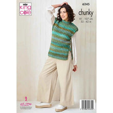 Load image into Gallery viewer, King Cole Knitting Pattern Womens Chunky Sweater &amp; Tunic (6245)