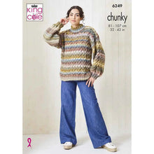 Load image into Gallery viewer, King Cole 6249 Knitting Pattern Womens Chunky Sweater, Cowl, Hat &amp; Hand Warmer 6249