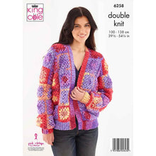 Load image into Gallery viewer, King Cole Double Knit Crochet Pattern Granny Square Cardigan &amp; Jumper 6258
