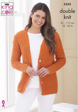 Load image into Gallery viewer, King Cole Ladies Dropped Shoulder &amp; Raglan Sleeve DK Knitting Pattern 6263